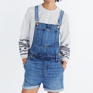 NWOT Madewell Adirondack Short Overalls Sz Small